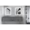 Castello Usa Amazon 84-inch Gray Vanity Set with Gray Top and Brushed Nickel Handles CB-MC-84G-BN-2056-GR - alternate 8